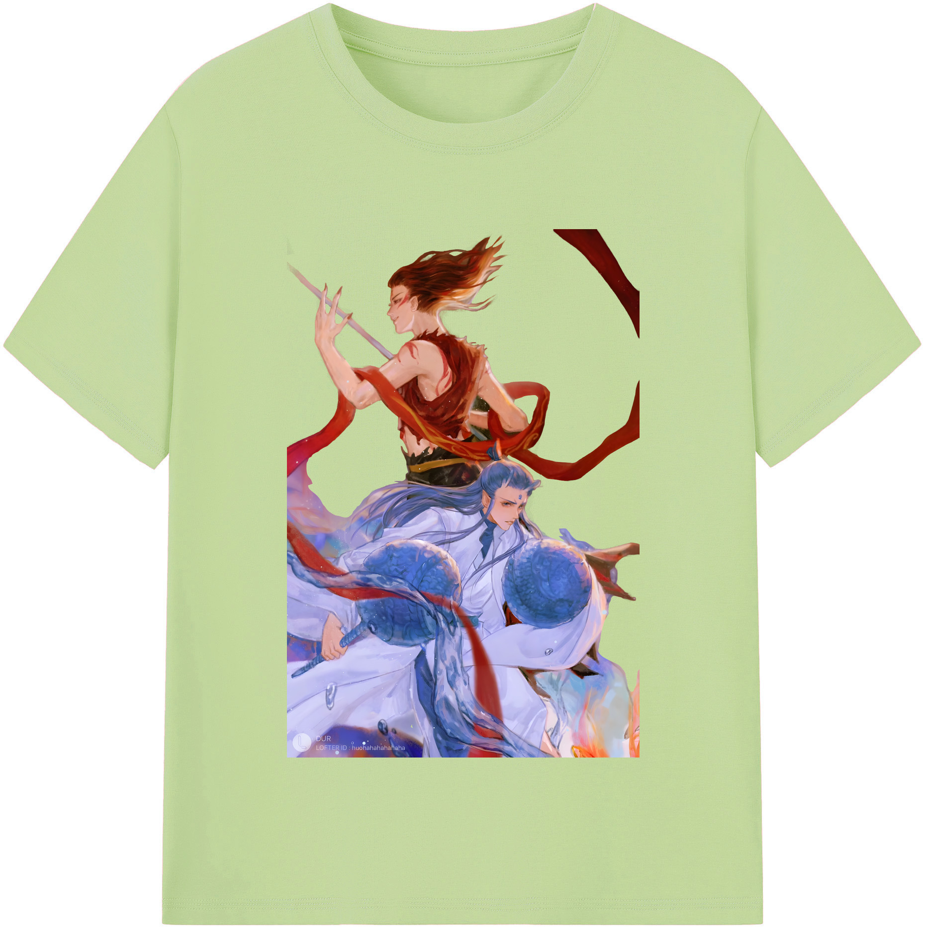 （画像用） Ne Zha 2 ナタ 魔童の大暴れ 綿100％半袖Tシャツ（フロントプリント）